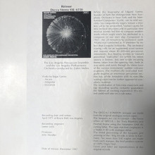 EDGER VARESE: Arcana - Intégrales - Ionisation