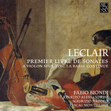 LECLAIR: Premier Livre de Sonates a violon seul avec la basse continue